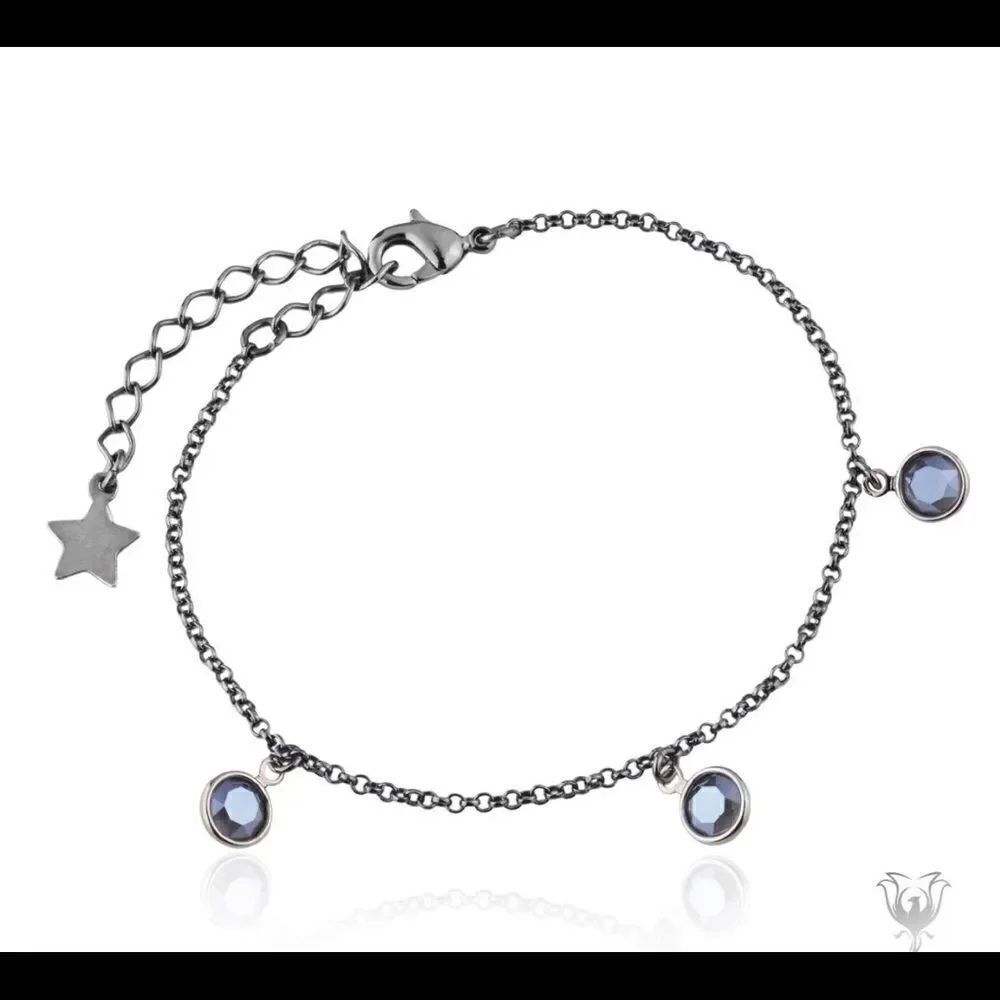 Swarovski crystals black rhodium bracelet cute